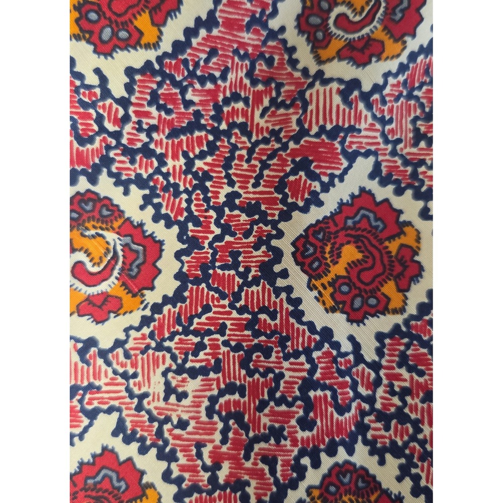 VTG Silk John Frederics Necktie Silk Union Made Levys Nashville Wide Tie Red/Blu - Picture 5 of 10